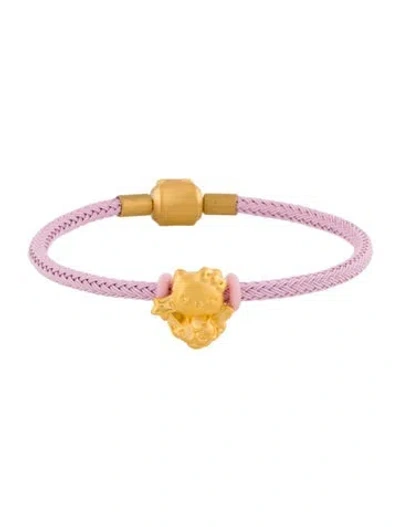 Pre-owned Bracelet Chow Sang Sang 24k Hello Kitty  In Pink