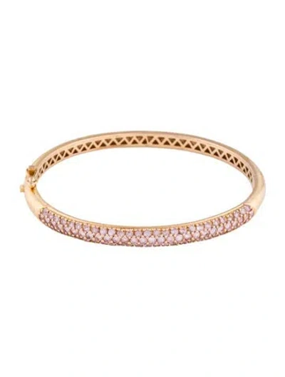 Pre-owned Bracelet Craig Drake 18k 3.44ctw Pink Sapphire Bangle , 7.25" In Multi