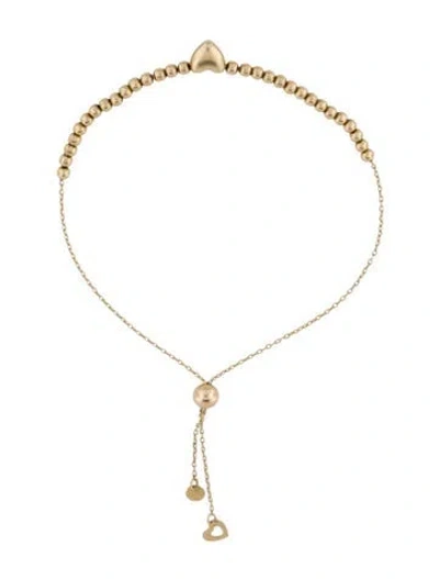 Pre-owned Bracelet Dyadema 14k Heart Bead , 8.75" In Multi