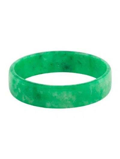 Pre-owned Bracelet Dyed Jadeite Bangle, 5.5" In Multi