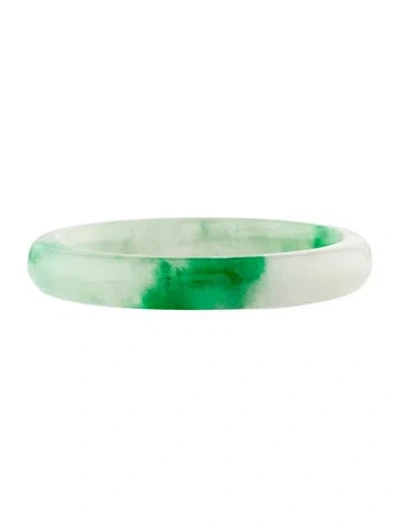 Pre-owned Bracelet Dyed Jadeite Bangle, 6.75" In Multi