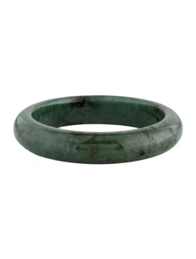 Pre-owned Bracelet Dyed Jadeite Bangle, 7" In Multi
