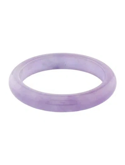 Pre-owned Bracelet Dyed Jadeite Bangle, 7" In Multi