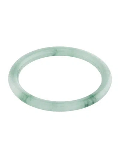 Pre-owned Bracelet Dyed Jadeite Bangle, 7" In Multi