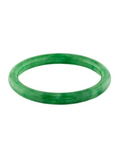 Pre-owned Bracelet Dyed Jadeite Bangle, 7.25" In Multi