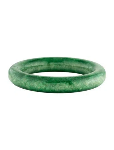 Pre-owned Bracelet Dyed Jadeite Bangle, 7.5" In Multi
