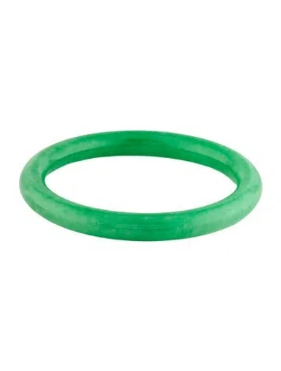 Pre-owned Bracelet Dyed Jadeite Bangle , 6.75" In Multi