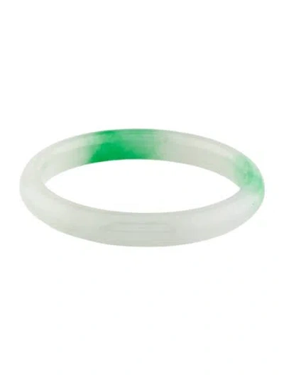Pre-owned Bracelet Dyed Jadeite Bangle , 6.75" In Multi