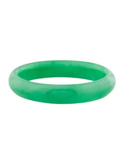 Pre-owned Bracelet Dyed Jadeite Bangle , 7" In Multi