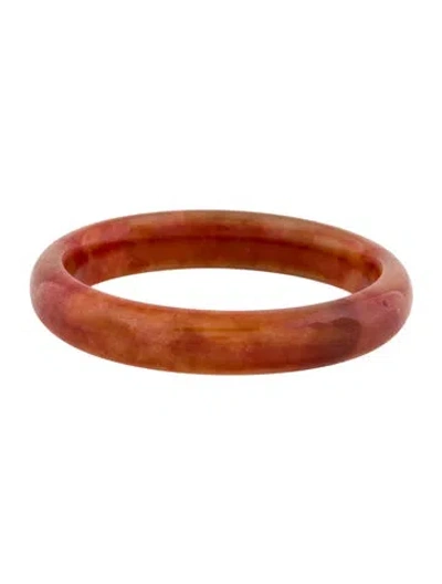 Pre-owned Bracelet Dyed Jadeite Bangle , 7.5" In Multi