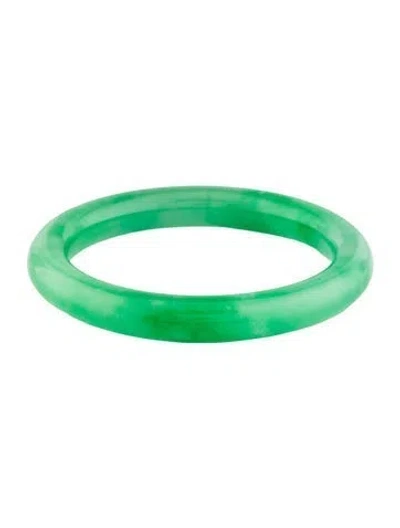 Pre-owned Bracelet Dyed Jadeite Bangle , 7.5" In Multi