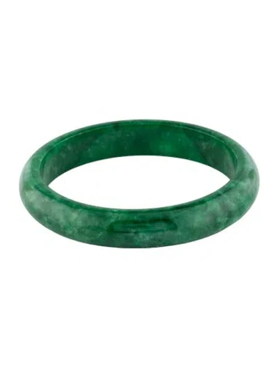 Pre-owned Bracelet Dyed Jadeite Bangle , 7.5" In Multi