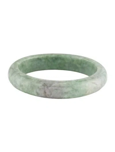 Pre-owned Bracelet Dyed Jadeite  Bangle, 7" In Multi