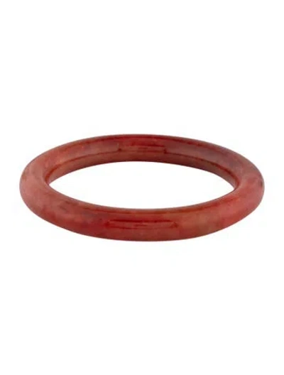 Pre-owned Bracelet Dyed Jadeite Slip-on Bangle , 6" In Multi