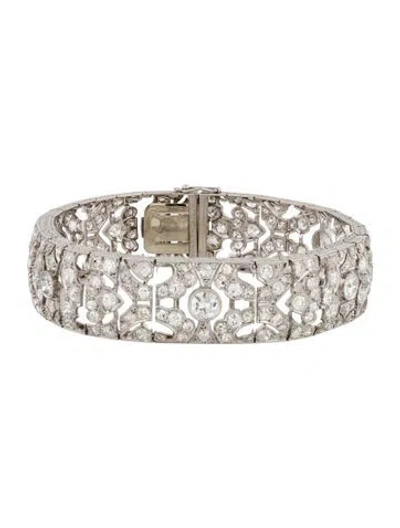 Pre-owned Bracelet Fontana Rue Royale Platinum 12.56ctw Diamond Link , 6.5" In Multi