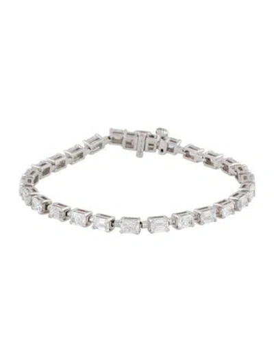 Pre-owned Bracelet Haute Carat 18k 6.50ctw Lab-grown Diamond Tennis , 6.25" In Multi