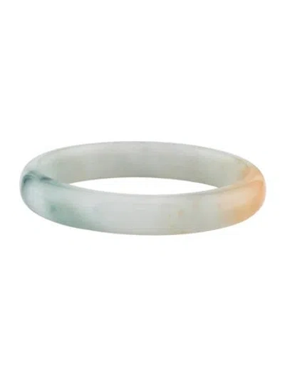 Pre-owned Bracelet Jadeite  Bangle, 7.25" In Multi