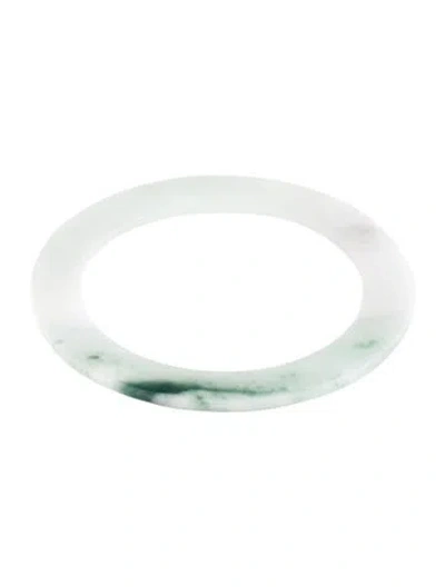 Pre-owned Bracelet Jadeite Thin Bangle , 6.75" In Multi