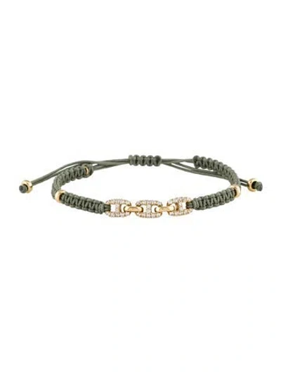 Pre-owned Bracelet Jaibor 18k Diamond Woven , 14.75" In Multi