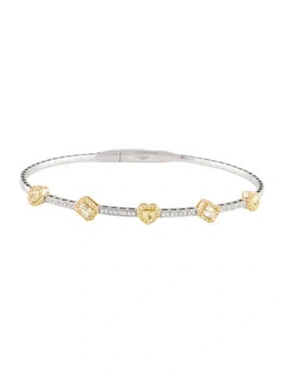Pre-owned Bracelet Modani Jewels 14k 1.18ctw Diamond Flex Bangle , 6.75" In Multi