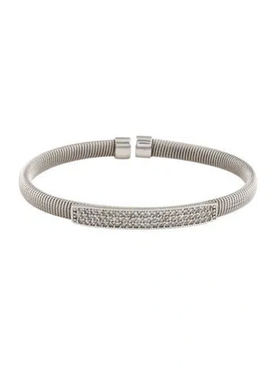 Pre-owned Bracelet Morris & David 14k Diamond Flex Cuff, 6.5" In Multi