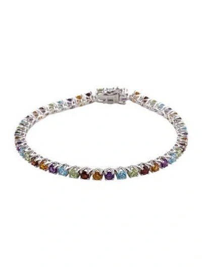 Pre-owned Bracelet Multistone Link , 6.5"