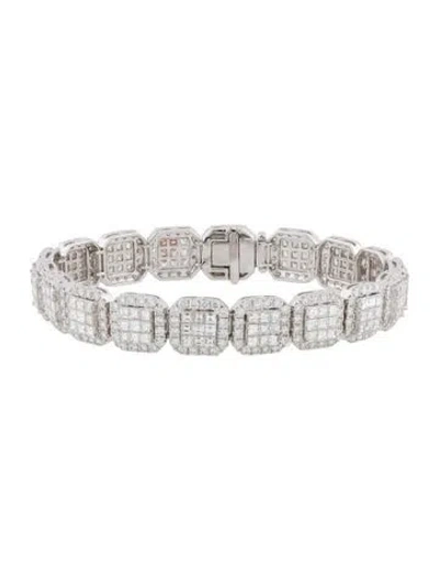 Pre-owned Bracelet Odelia 18k 11.47ctw Diamond Link , 6.75" In Multi