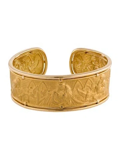 Pre-owned Bracelet Pictorial Cuff , 6.25" In Multi