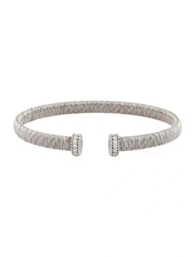 Pre-owned Bracelet Piero Milano 18k Diamond Wrapped Cuff , 6.25" In Multi