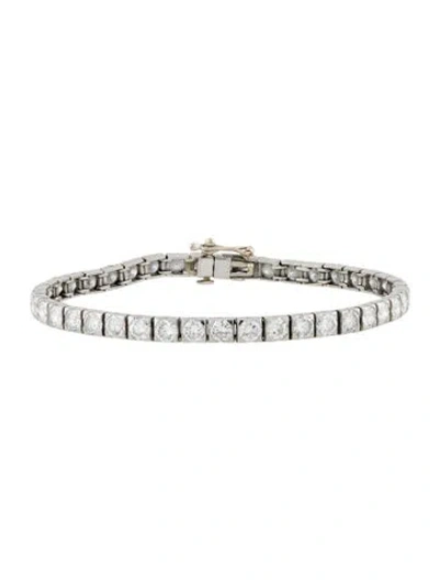 Pre-owned Bracelet Platinum 7.14ctw Diamond Line , 6.5" In Multi