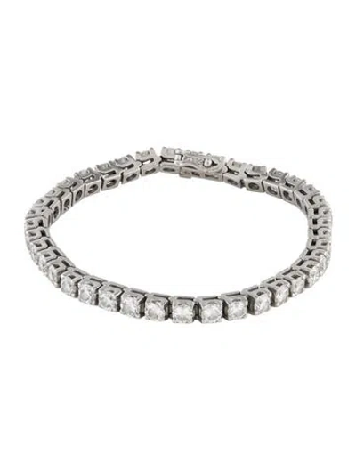 Pre-owned Bracelet Platinum 9.00ctw Diamond Link Tennis , 7" In Multi