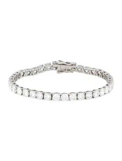 Pre-owned Bracelet Platinum Lab-grown 12.36ctw Diamond Tennis , 6.75" In Multi