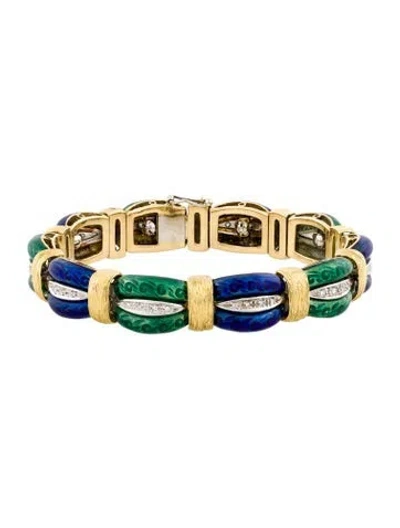 Pre-owned Bracelet Toliro 18k & Diamond , 7.25" In Multi