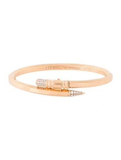Pre-owned Bracelet Tzuri 18k Diamond Pencil The Expression , 6" In Multi