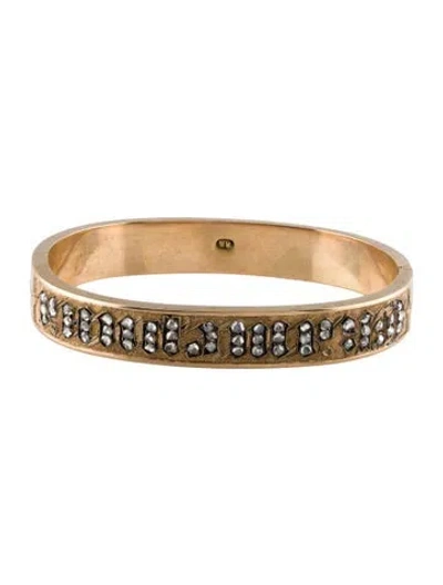 Pre-owned Bracelet Victorian 13k Diamond Hinged Bangle , 7.5" In Multi