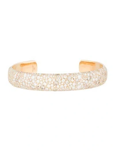 Pre-owned Bracelet Weldorf 18k 7.00ctw Diamond Cuff , 7" In Gold