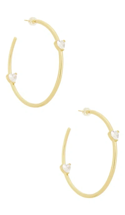 Bracha Delta Hoops Eaarrings In Pink