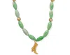 Bracha Giddy Up Boot Necklace In Green In Green