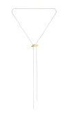 Bracha Lauren Two Tone Lariat Necklace In Multi