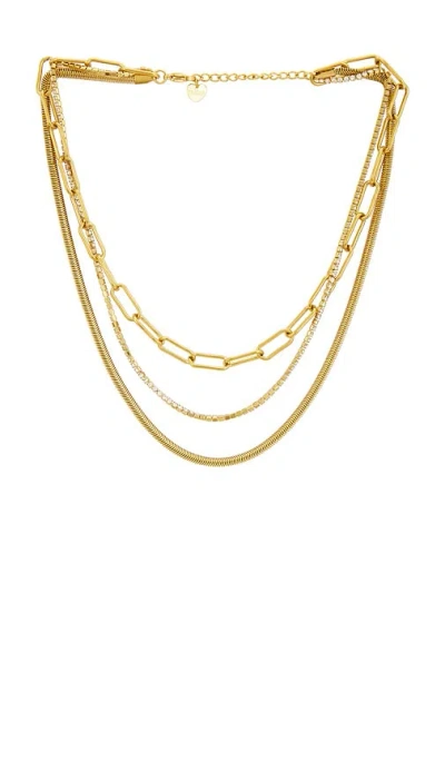 Bracha Lexie Layered Necklace In Burgundy