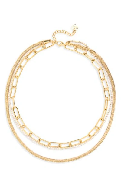 Bracha Lexie Layered Necklace In Gold