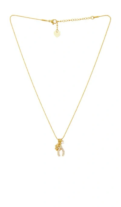 Bracha Lucky Wish Necklace In Red