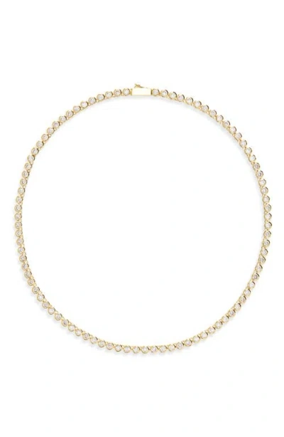 Bracha Mali Cubic Zirconia Tennis Necklace In Gold