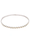 Bracha Mini Rolly Two Tone Necklace In 金黄&银色
