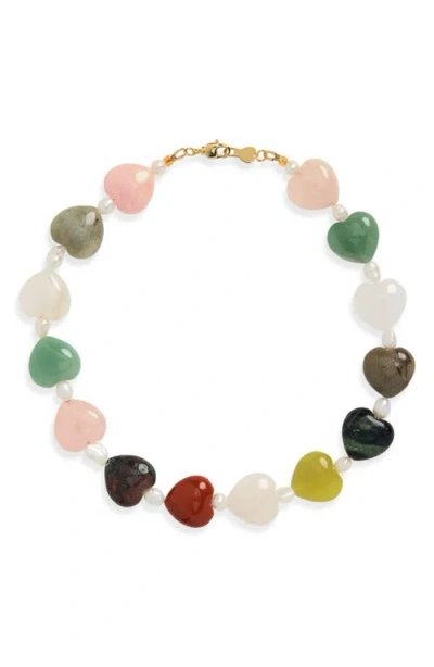 Bracha Murphy Heart Necklace In Multi