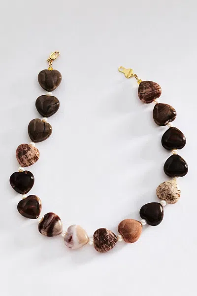 Bracha Murphy Heart Necklace In Black
