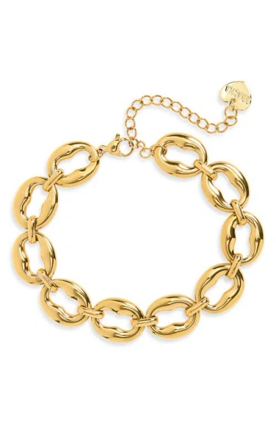 Bracha Ollie Link Bracelet In Gold