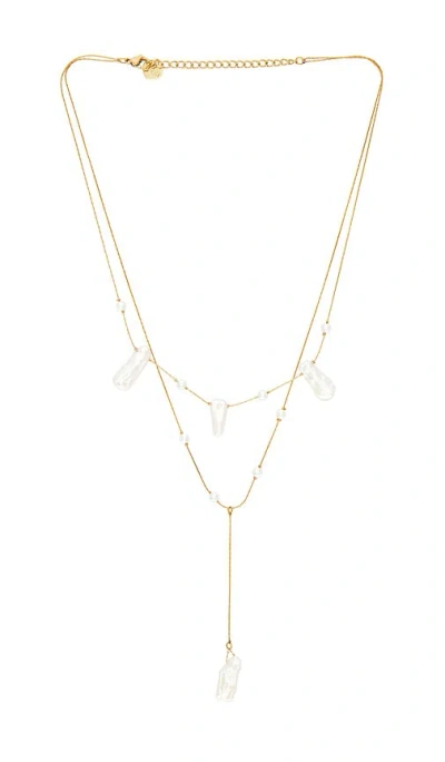 Bracha Pearl Bay Necklace In Gold & Pearl