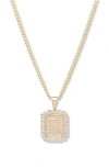 Bracha Royal Initial Card Necklace