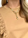 BRACHA TENNESSE LARIAT NECKLACE IN GOLD